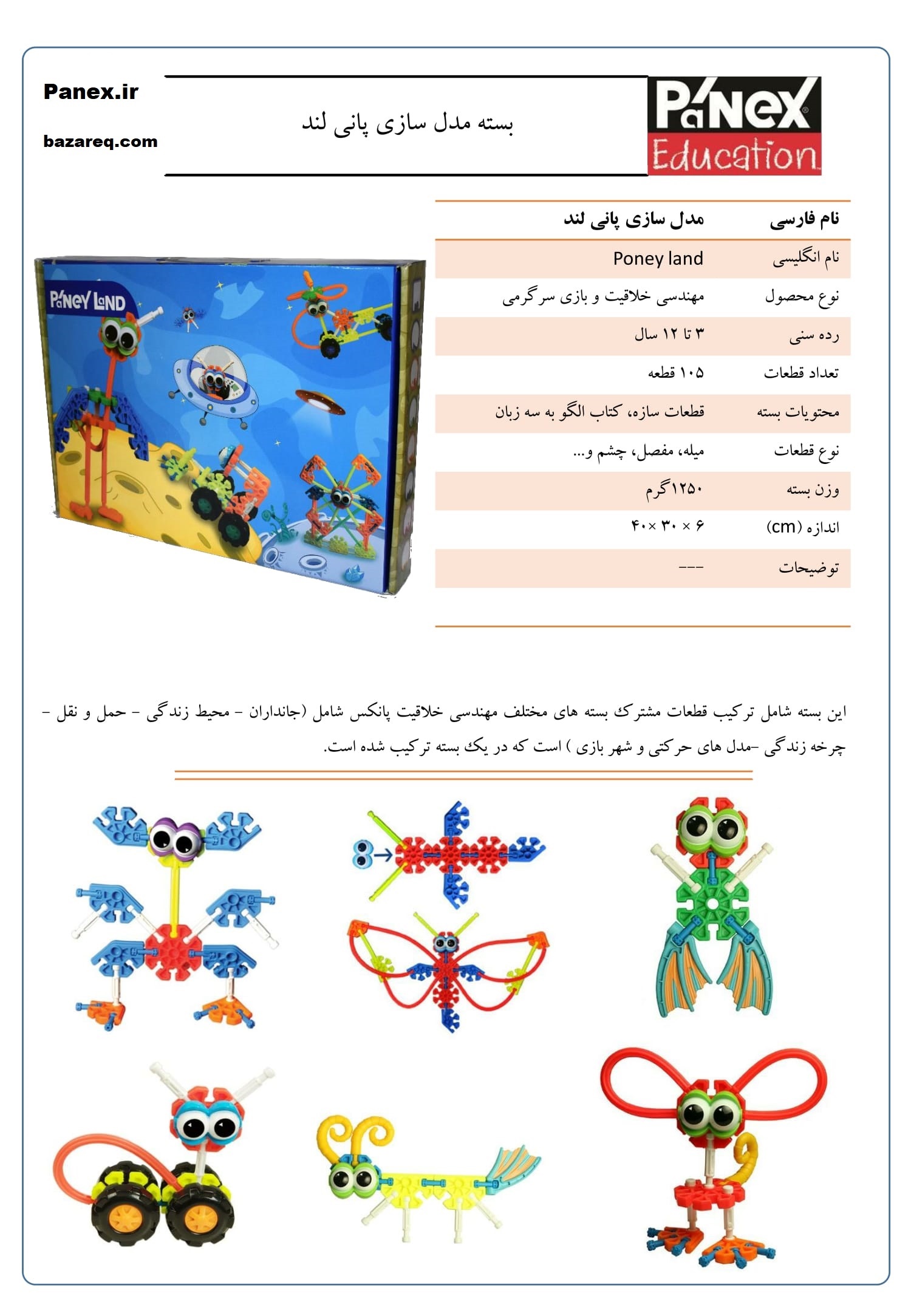 مهندسی خلاقیت–بسته پانی لند(ترکیب بسته های متنوع خلاقیت)